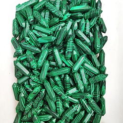 Малахит Синтетические лечебные камни малахита, камень в форме пули с двойными концами, для балансировки рейки, 32x8 мм