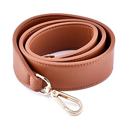 Corail Sangle de sac en cuir PU, ceintures d'épaule simples, avec fermoirs pivotants en alliage de zinc, pour accessoires de remplacement de sangles de sac, or et de lumière, corail, 900x40x4.5 mm, fermoir: 60x28x7.5 mm