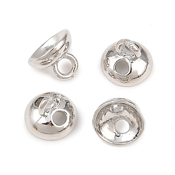 Платина Латунная бусина, для подвесных планок, без кадмия и без свинца, стойки покрытие, долговечный, платина, 6.5x8 мм, отверстие : 2 мм