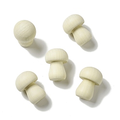 Бежевый Незавершенные деревянные витрины, поделки для детей, гриб, бежевые, 32x45.5 мм