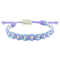 Лиловый Регулируемые браслеты из плетеного воскового шнура для мужчин и женщин, сирень, периметр: 6-1/4~11-3/4 дюйм (16~30 см)