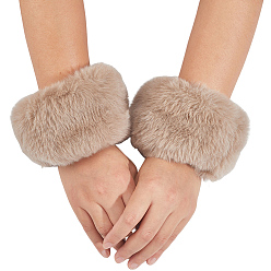 Светло-коричневый 1 Пара женских бархатных перчаток с манжетами и рукавами, зимняя теплая плюшевая ветрозащитная куртка с напульсником, загар, 90x135x23 мм