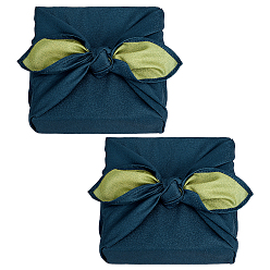 Dark Blue Polyester Furoshiki Wrapping Cloth, Square, Dark Blue, 700x690x0.5mm