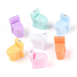 (52) Непрозрачная лаванда Декор из непрозрачной смолы для кукольного домика, туалет, разноцветные, 19~20x13~13.5x21~21.5 мм