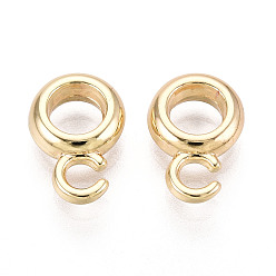 Light Gold Поручни из сплава для покрытия стойки, петля под залог, крупные бусины под залог, круглые, без свинца, без никеля и без кадмия, золотой свет, 13x9x3 мм, отверстие : 2.5 мм, внутренний диаметр: 4.5 мм