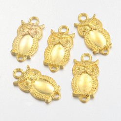 Золотой Соединители звеньев сплава, Хэллоуин, без кадмия, без никеля и без свинца, сова, золотые, 26x13x4 мм, отверстие : 3 мм