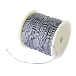 Dark Gray Braided Nylon Thread, Chinese Knotting Cord Beading Cord for Beading Jewelry Making, Dark Gray, 0.8mm, about 100yards/roll