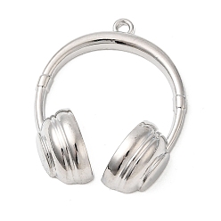 Платина Большие сплавочные подвески, наушники, стойки покрытие, платина, 58x48x13 мм, отверстие : 3.5 мм