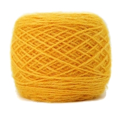 Золотистый Пряжа мохер, для ткачества, вязание крючком, золотые, 1.5~2 мм, около 150г/моток