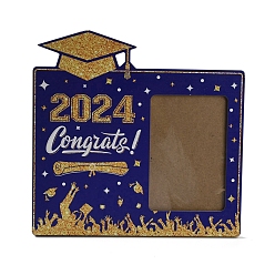Dark Blue Graduate Theme Wood with Acrylic Rectangle Picture Frame, Home Office Decoration, Dark Blue, 184x250x120mm