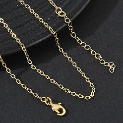 Golden 2MMM Brass Cable Chain Necklaces for Women, Long-Lasting Plated, Golden, 16.14 inch(41cm)