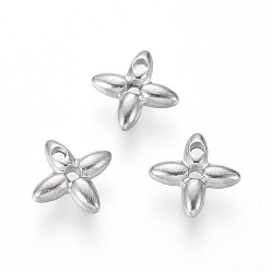 Stainless Steel Color Tarnish Resistant 304 Stainless Steel Tiny Cross Charms, Stainless Steel Color, 7.5x7.5x1mm, Hole: 1mm