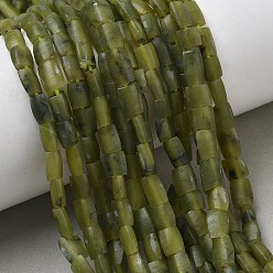 Зеленый Нити натуральных бусин из афганского зеленого нефрита, плоский, зелёные, 6~7.5x4~5.5x2.5~4 мм, отверстие : 0.8 мм, около 54~57 шт / нитка, 14.41''~14.57'' (36.6~37 см)