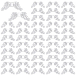 Прозрачный 300 шт прозрачные акриловые бусины, крыло, прозрачные, 29x12x3.5 мм, отверстие : 1.8 мм