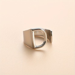 Letter D 304 из нержавеющей стали манжеты кольца, цвет нержавеющей стали, Буква D, 16 мм, внутренний диаметр: 18 мм