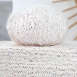 (404) Непрозрачное AB Кислое яблоко Пряжа из шерстяного волокна, для свитера, шапки, носков, детских одеял, цветочный белый, 3 мм