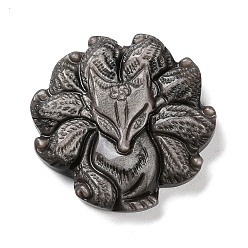 Silver Sheen Obsidian Подвески из натурального серебристого обсидиана, прелести девятихвостой лисы, 42.5x43.5x11 мм, отверстие : 1.4~1.5 мм