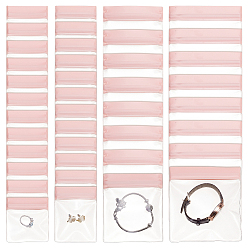 Розовый 40 шт. 4 стили прозрачные пакеты для хранения из ЭВА с застежкой-молнией, прямоугольные, туманная роза, 8~12.3x7~11x0.25~0.3 см