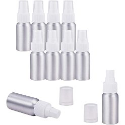 White Refillable Aluminum Bottles, Salon Hairdresser Sprayer, Water Spray Bottle, Platinum, White, 10.4x3.2cm, Capacity: 30ml