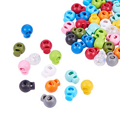 (52) Непрозрачная лаванда Пластиковые железные пружинные шнуры, разноцветные, 22x18x13.5 мм, отверстие : 4x4.8 мм, 5 шт / цвет, 65 шт / комплект