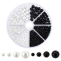 (52) Непрозрачная лаванда 586 шт. стеклянные жемчужные бусины, жемчужные, круглые, разноцветные, 3~8 мм отверстие: 0.5~1 мм