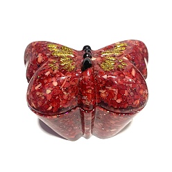 Синтетическая Бирюза Окрашенные синтетические бирюзовые украшения для витрин, коробка для хранения бабочки из смолы, 115x75x70 мм