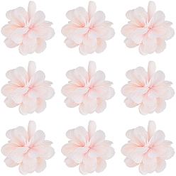 Розовый 12шт. искусственных цветочных головок из ткани, для свадебного прохода центральные столовые конфетти вечерние сувениры украшения дома, туманная роза, 100x70 мм