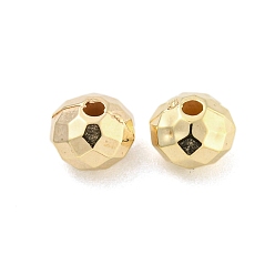 Золотой Пластиковые прокладки ccb, граненые, рондель, золотые, 7.5x5 мм, отверстие : 1.6 мм