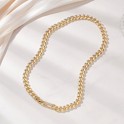 Настоящее золото 18K 8 Латунные цепочки кубинского плетения толщиной мм для мужчин и женщин, с латунными пружинными кольцами, реальный 18 k позолоченный, 16.14 дюйм (41 см)