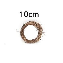 Верблюжий Форма круга ротанг лоза ветка венок обруч, для поделок пасха рождественская вечеринка декоры, верблюжие, 100 мм