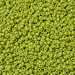 (RR2316) Matte Opaque Lime MIYUKI Round Rocailles Beads, Japanese Seed Beads, 11/0, (RR2316) Matte Opaque Lime, 2x1.3mm, Hole: 0.8mm, about 5500pcs/50g