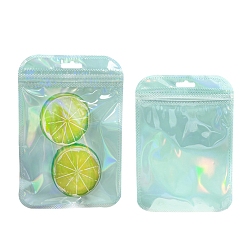 Бледно-бирюзовый Прямоугольник пластиковые почтовый замок сумки, многоразовые упаковочные пакеты, мешок с самоуплотнением, бледные бирюзовая, 18.5x6 см, односторонняя толщина: 2.7 мил(0.07мм)