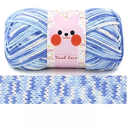 Васильковый Шерстяная пряжа, пряжа для вязания крючком, для свитера, шапки, носков, детских одеял, сегмент окрашенный, васильковый, 3.5~4 мм, около 185.91 ярдов (170 м) / моток