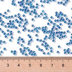 (189) Inside Color Luster Crystal/Caribean Blue TOHO Round Seed Beads, Japanese Seed Beads, (189) Inside Color Luster Crystal/Caribean Blue, 11/0, 2.2mm, Hole: 0.8mm, about 5555pcs/50g