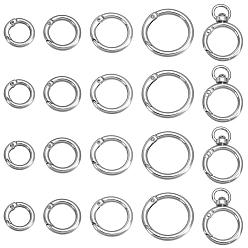 Платина 22шт. наборы фурнитуры для самостоятельного изготовления ювелирных изделий, включая пружинные затворы из цинкового сплава и поворотные застежки, платина, 39x26.5x5.5 мм