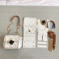 Белый Набор сумок через плечо своими руками, включая материалы сумки из искусственной кожи, белые, 130x170x80 мм