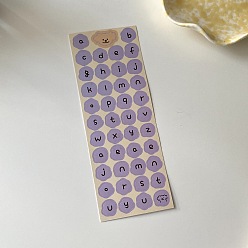 Lilac PVC Self-Adhesive Letter Stickers, Waterproof Letter A~Z Decals for DIY Scrapbooking, Lilac, 160x60mm
