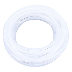Clear Hollow Pipe Silicone Rubber Tubular Synthetic Rubber Cord, Clear, 7mm