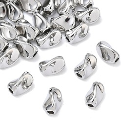 Platinum SHEGRACE Brass Beads, Cadmium Free & Nickel Free & Lead Free, Nuggets, Platinum, 8x5x5mm, Hole: 1.8mm