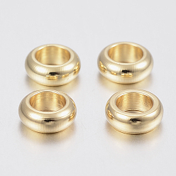 Golden 304 Stainless Steel Spacer Beads, Rondelle, Golden, 4x1.5mm, Hole: 2mm