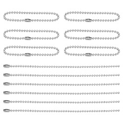 Нержавеющая Сталь Цвет 201 цепочки для подвесных бирок из нержавеющей стали, цвет нержавеющей стали, 20x0.24 см