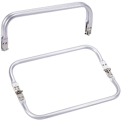 Серебро 2шт алюминиевая ручка для сумки, аксессуары для замены сумок, серебряные, 9.5x25x2 см