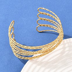 Золотой 304 женские браслеты-манжеты из нержавеющей стали, ионное покрытие (ip), золотые, внутренний диаметр: 2-1/2 дюйм (6.35 см)