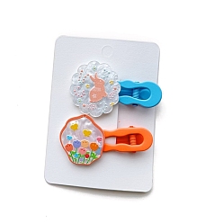 Разноцветный 2шт. акриловые заколки для волос из кожи аллигатора, аксессуары для волос для женщин и девочек, красочный, 65 мм