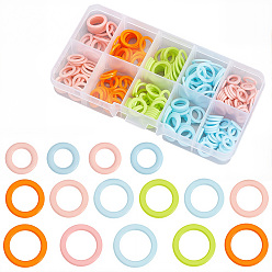 (52) Непрозрачная лаванда Пластиковые круглые кольца, фиксирующий маркер стежка, для вязания инструмента, разноцветные, 9.5~14x1.5 мм, внутренний диаметр: 5.5~9.5 мм, о 120 шт / комплект
