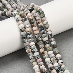 Древесный агат Натурального дерева агат бисер нитей, рондель, 6~6.5x3.5~4.5 мм, отверстие : 0.7 мм, около 94 шт / нитка, 14.76 дюйм (37.5 см)