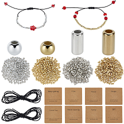 (52) Непрозрачная лаванда 1600шт 4 стили бусины из АБС-пластика, экологичные гальванические бусины, круглые, с 2 пучками хлопковых шнуров и 8 шт. демонстрационных карточек, разноцветные, 3 мм, отверстие : 1.4 мм