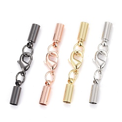 (52) Непрозрачная лаванда Карабин-лобстеры, латунные, с мозг заканчивается, долговечный, разноцветные, 39 мм, отверстие : 3 мм