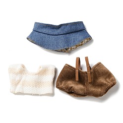 (52) Непрозрачная лаванда Комплекты одежды из ткани для самостоятельного изготовления кукол, разноцветные, 55~80x84~130x4~7 мм, 3 шт / комплект