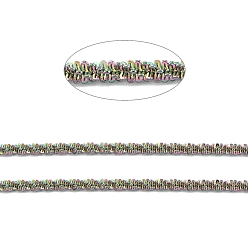 Rainbow Color 304 Stainless Steel Cauliflower Chains, with Spool, Soldered, Ion Plating(IP), Rainbow Color, 2.4mm, about 5m/roll